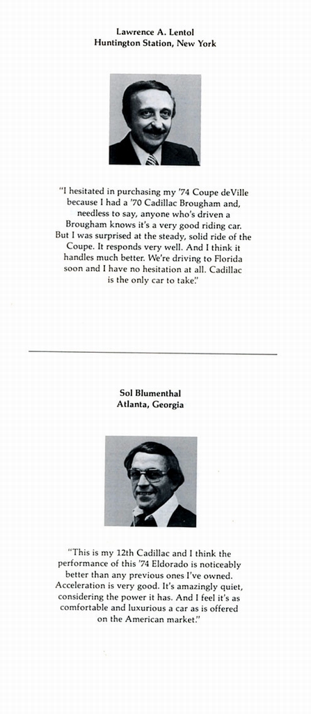 1974 Cadillac Quality Car Brochure Page 3